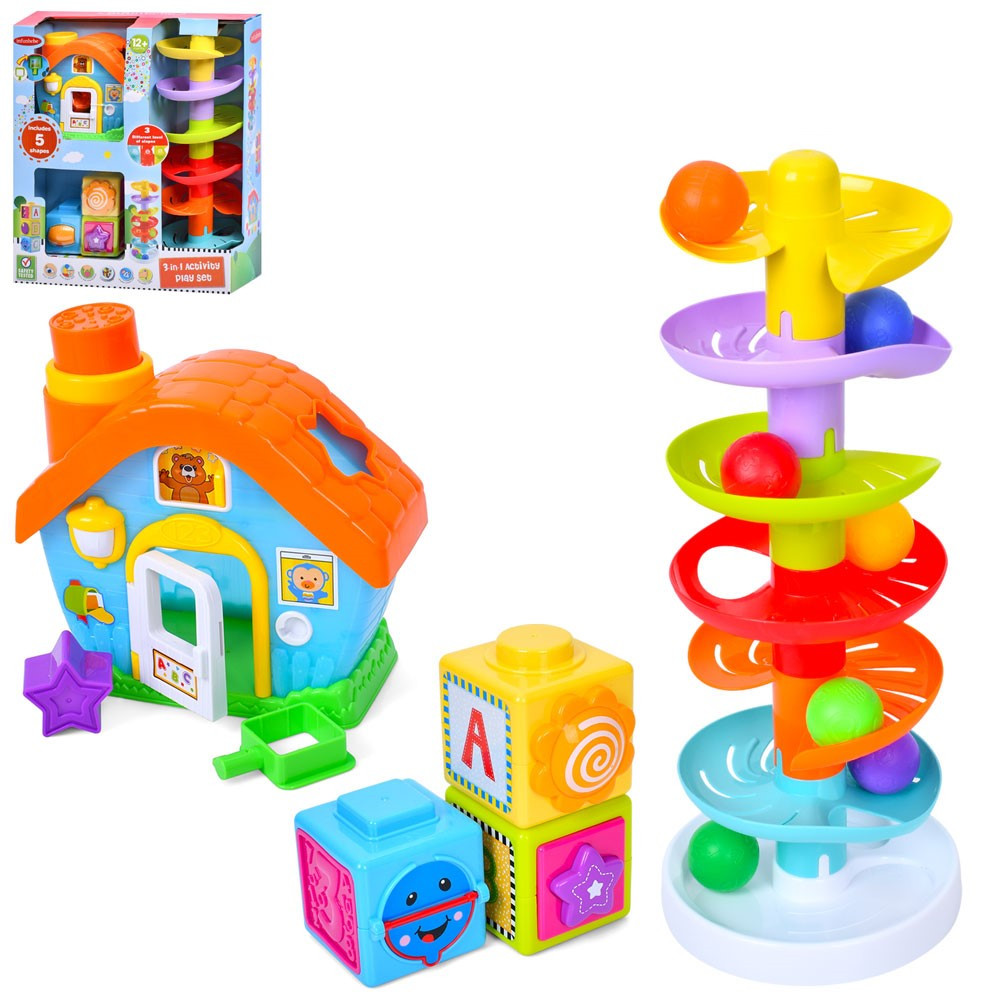 Гра Limo toy 3в1 (будинок, лабіринт, кубики), рухомі деталі, фігурки 5 шт. арт. PL1016-PL2041-PL2052, фото 1