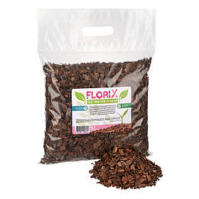 Соснова кора FloriX pine tree bark для Орхідей, Азалій, Гортензій, Лохини, Хвойних M 5-20 мм 5 л / добрива для квітів