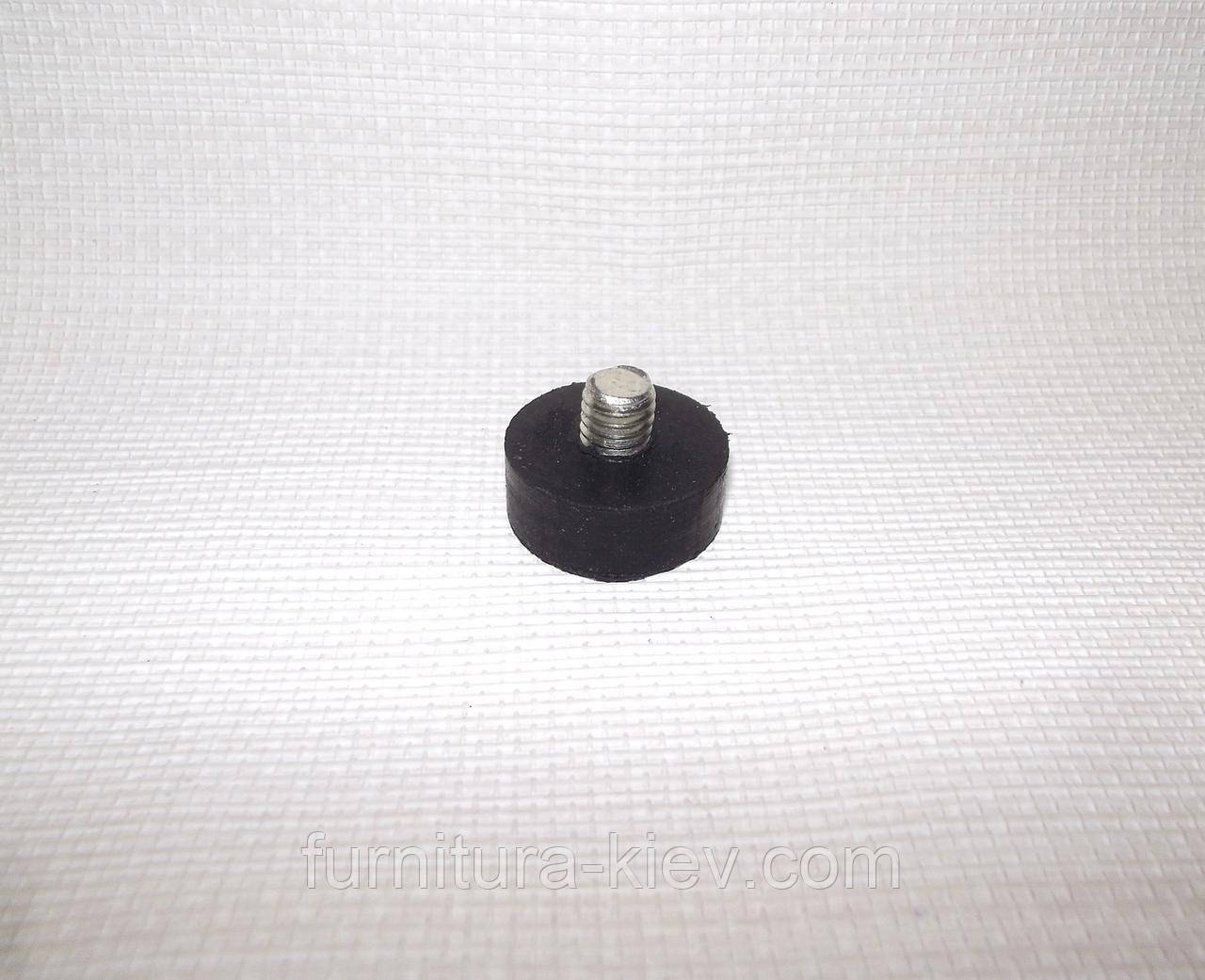 Ніжка меблева гумова М6 х 5 мм х 18 мм, фото 1