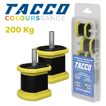 Антивібраційні опори для кондиціонерів Vecamco TACCO — 4 шт (Навантаження 200 кг). Жовті
