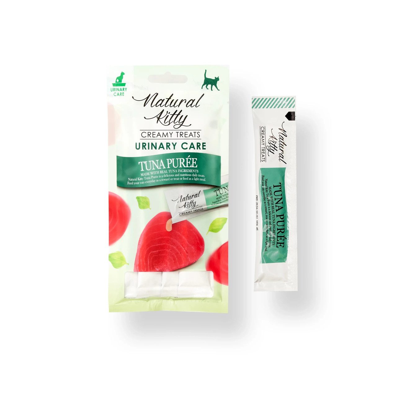 Кремові ласощі для котів Natural Kitty – пюре з тунця для догляду за сечовивідними шляхами, 4х12 г, фото 1