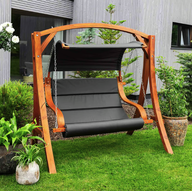 Садова гойдалка Di Volio Pergia двомісна сірий