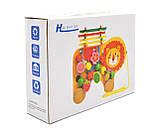 Каталка дерев'яна Лев 48173 шнурівка балансир лічильні палички, фото 3