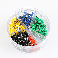 Набір трубчастих наконечників із ізоляцією, клема трубчаста, гільзи 400 шт. в органайзері