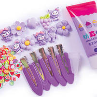 Набір для творчості "Клей з кабашонами. Заколки фіолетові" [tsi273490-TSI], фото 3