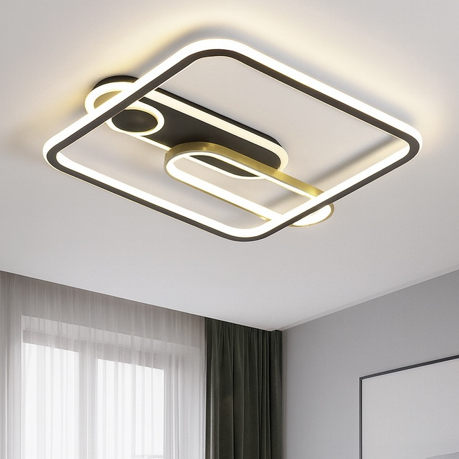 Квадратна Led люстра до 25м² з пультом 196W (87-9384/3 BK+PLG), фото 1