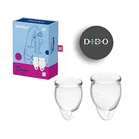 Набор менструальных чаш Satisfyer Feel Confident , 15мл и 20мл, мешочек для хранения  в секс-шопе DIDO