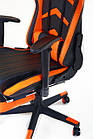 Комп'ютерне офісне геймерське крісло VR Racer Dexter Megatron чорногаряче АМФ, фото 9