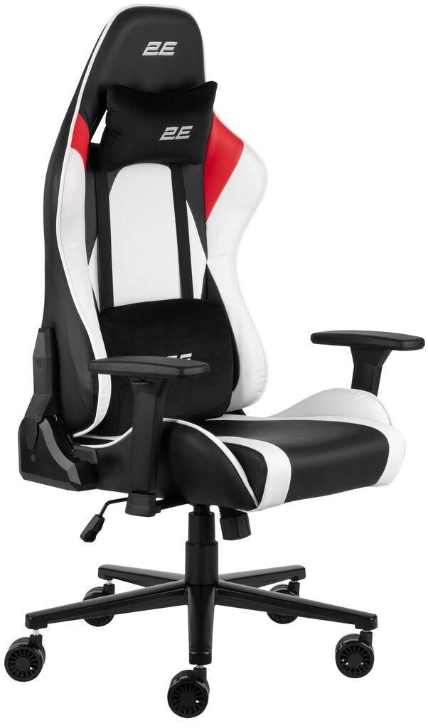 Крісло 2E GAMING BUSHIDO II, ПУ шкіра, 3D-Armrests, чорно-білий, фото 1
