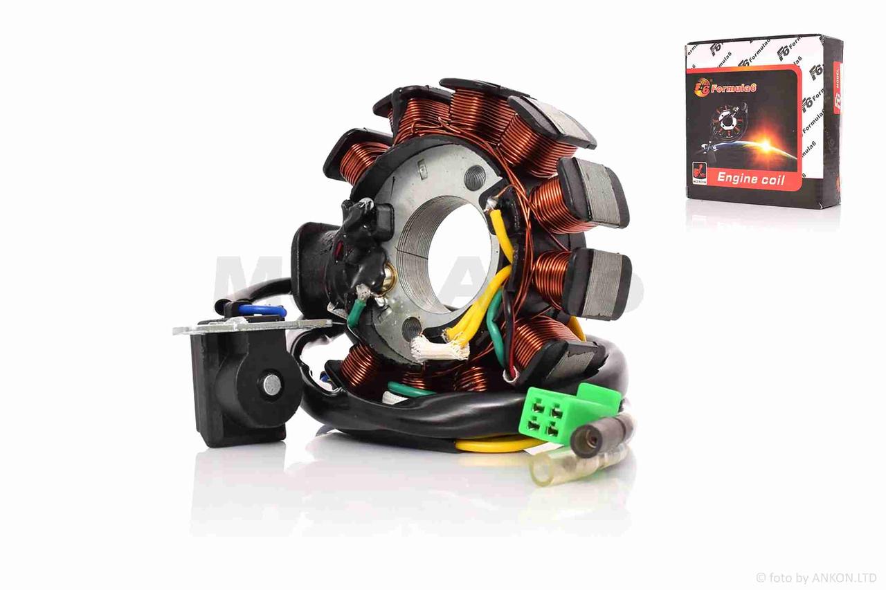 Генератор (статор) китайський скутер 150 10+1 "F6" AT-4917, фото 1