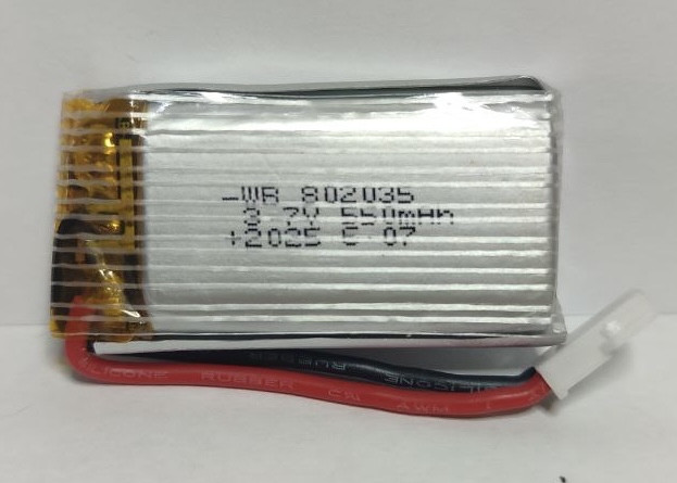 Акумулятор Li-pol 802035 3.7 V 550 mAh призматичний для радіокерованих моделей, фото 1