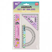 Набір лінійок 3 предмети Yes Minecraft.Spring лінійка 15 см 370689