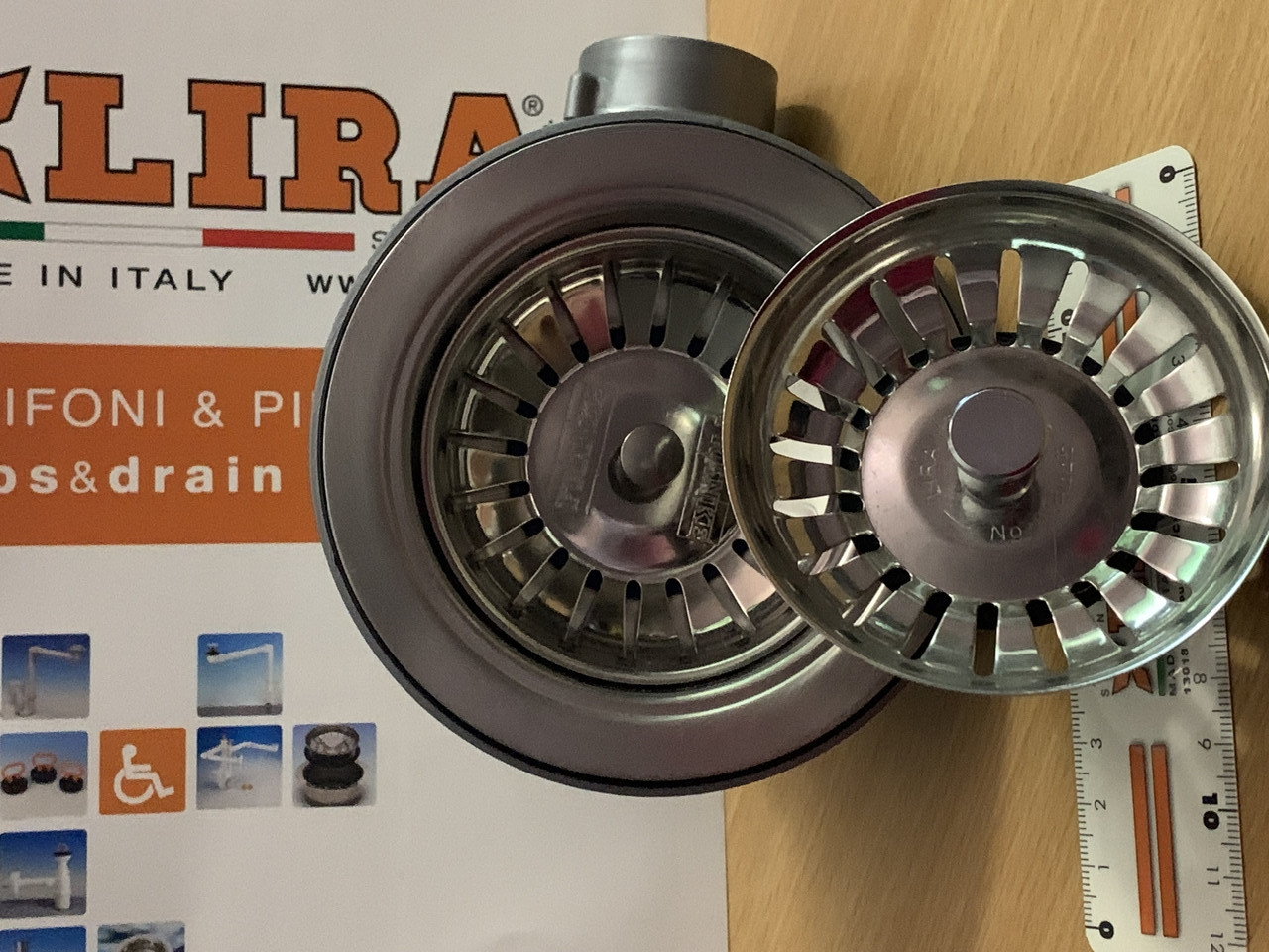 Євро вентиль без переливу LIRA сифон для кухонної мийки (вага сітки 100 грам)