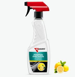 Поліроль-очисник для пластику матовий ефект. Запах лимон. 500 мл