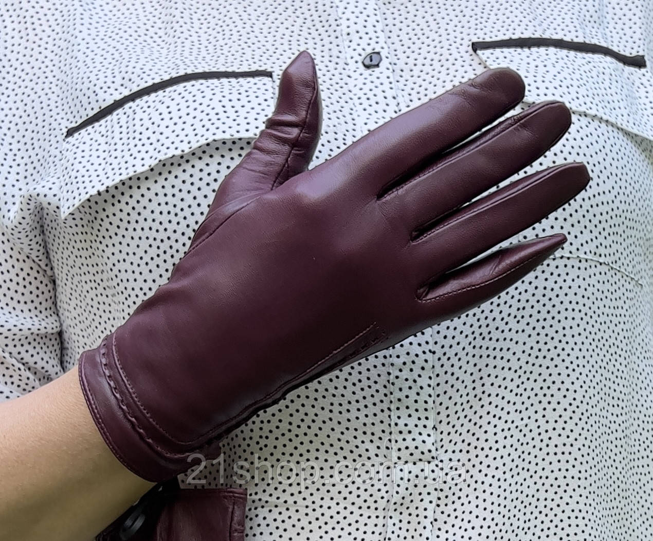 Жіночі рукавички на плюшевій підкладці., фото 1