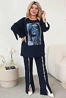 Жіночий прогулянковий костюм батал новинка 2025