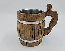 Кухоль для пива великий дерев’яний