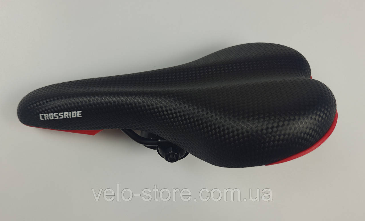 Сідло Сrossride 260x140мм Сідло для велосипеда. Велосипедне сідло, фото 1