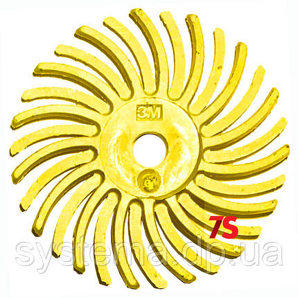 3M 27612 Scotch-Brite™ Bristle RB-ZB Typ C - Радіальна щітка 25,4х3,0 мм, P80, жовта, фото 2