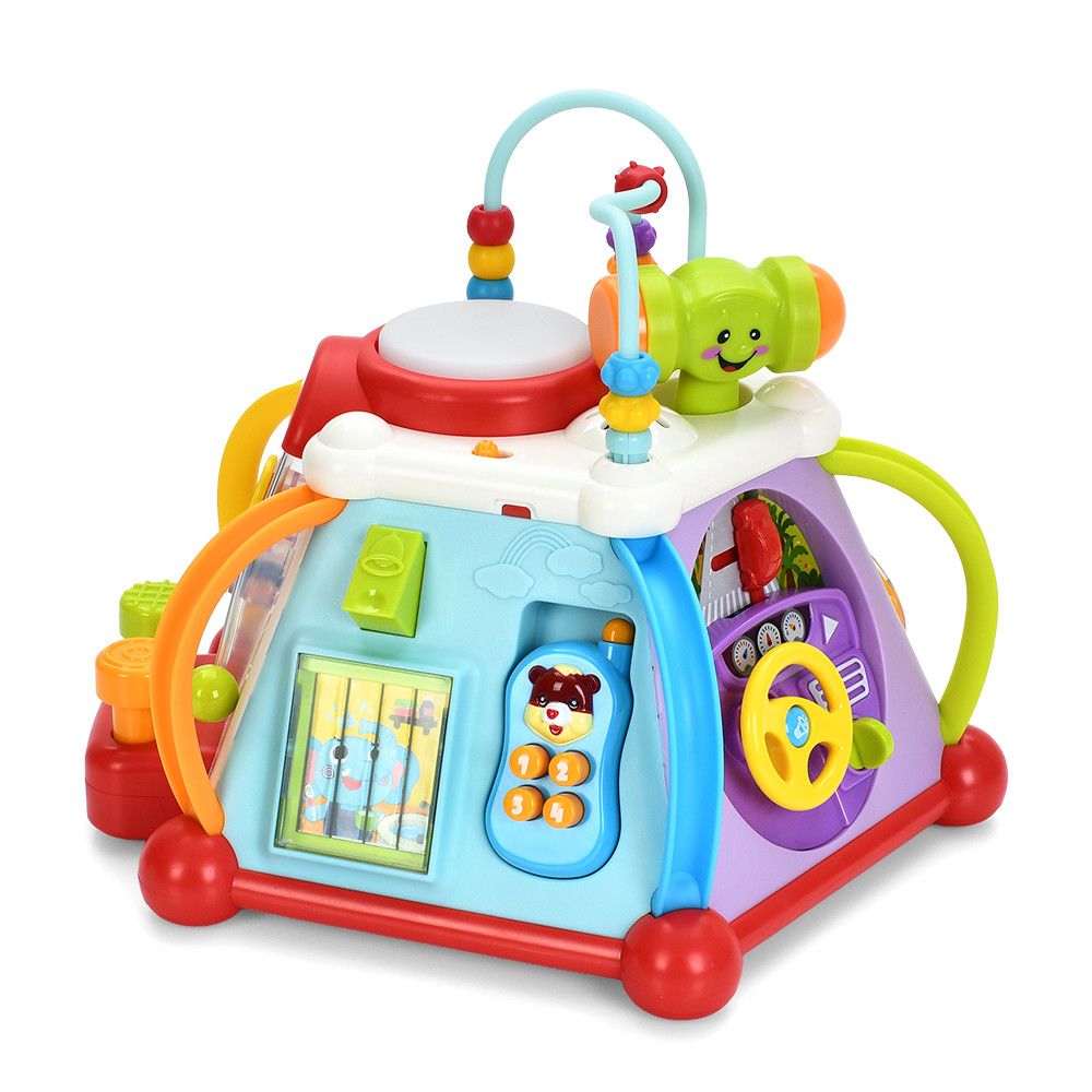 Розвиваючий музичний мультикуб Hola 806 кольоровий 15 в 1, фото 1