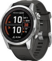 Garmin Fenix 7S Pro Solar Смарт-часы с Солнечной Зарядкой, 42мм, Сапфировый Дисплей, GPS, Wi-Fi, NFC, Силиконовый Ремешок