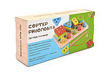 Логічна дерев'яна дошка 40426 сортер риболовля форми кольори, фото 4