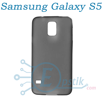 Пластиковый чехол для Samsung Galaxy S5 i9600 / G900H (Черный)