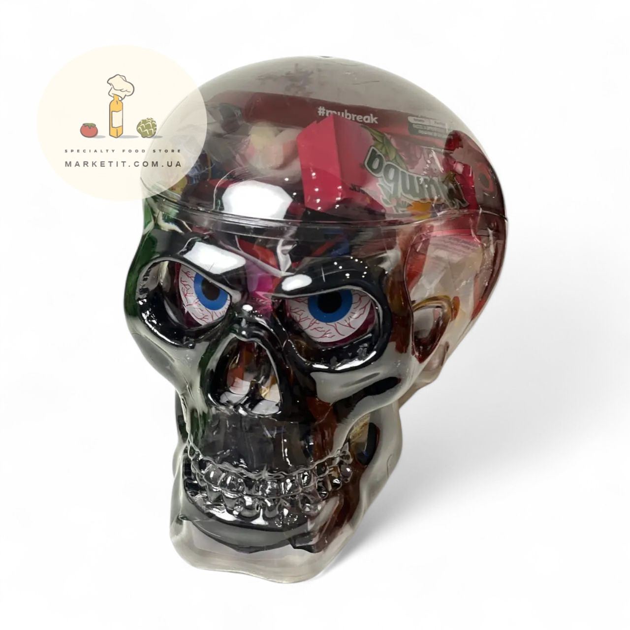 Подарунковий набір «Бідний Йорік», череп зі солодощами 192 г., фото 1