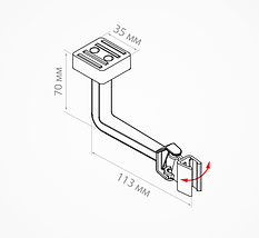 Магнітний тримач рамки під полицю, Магнітний утримувач рамки (1126), фото 5