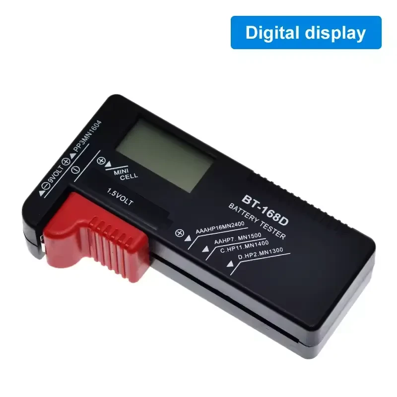 BT168 тестер для перевірки батарей та акумуляторів AA AAA 9В цифровий, фото 1
