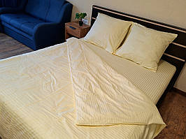 Комплект постільної білизни Страйп Сатин №сс02 Євро 220х240 на кнопках