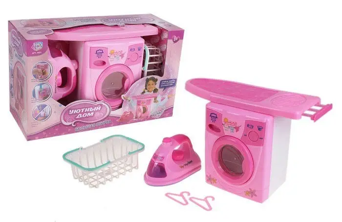 Дитячий набір: пральна машинка, прасувальна дошка, праска 0923, світло, звук