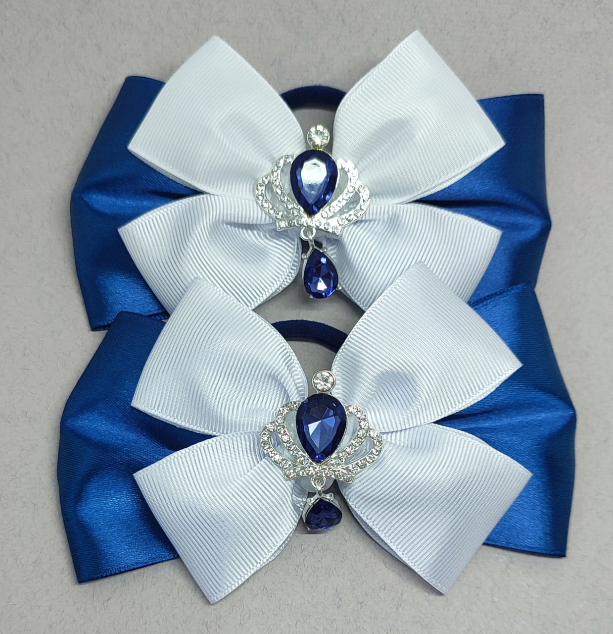 Бантики в школу заколки резинки Шкільний бант Перше вересня перший клас дзвіночок Школьная форма Білі бантики, фото 1