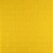3D панель самоклеюча 700х770х3мм цегла Жовта (010-3) SW-00001894