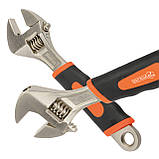 Ключ розвідний Polax з прогумованою рукояткою 200 мм (25-018), фото 3