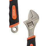 Ключ розвідний Polax з прогумованою рукояткою 200 мм (25-018), фото 4