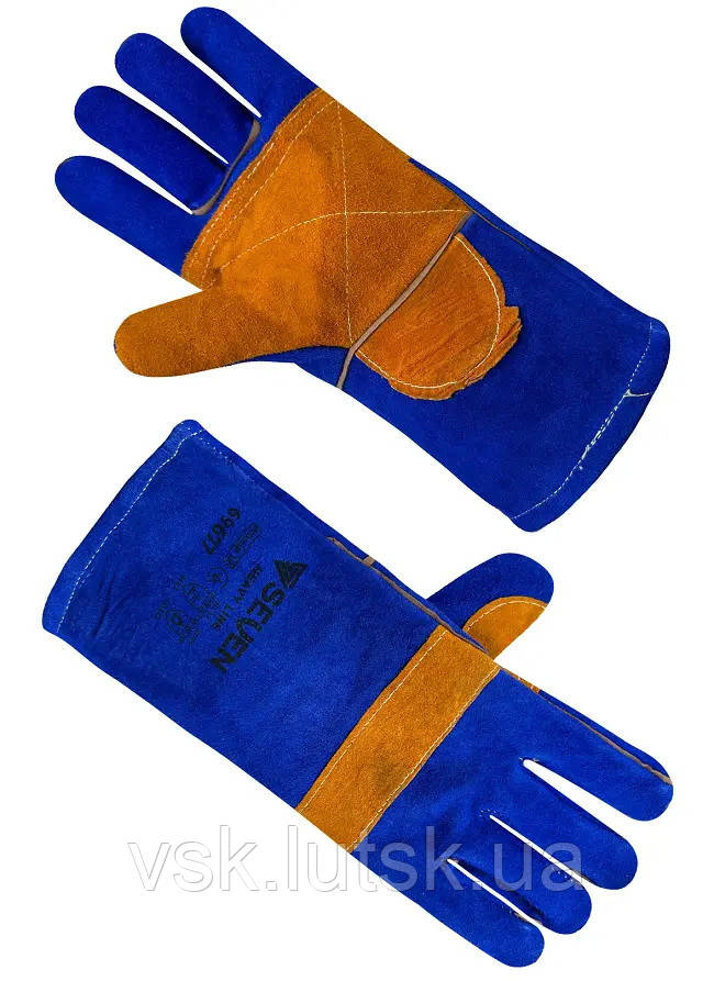 Рукавиця Крага на підкладці синя довга/1 69771, фото 1