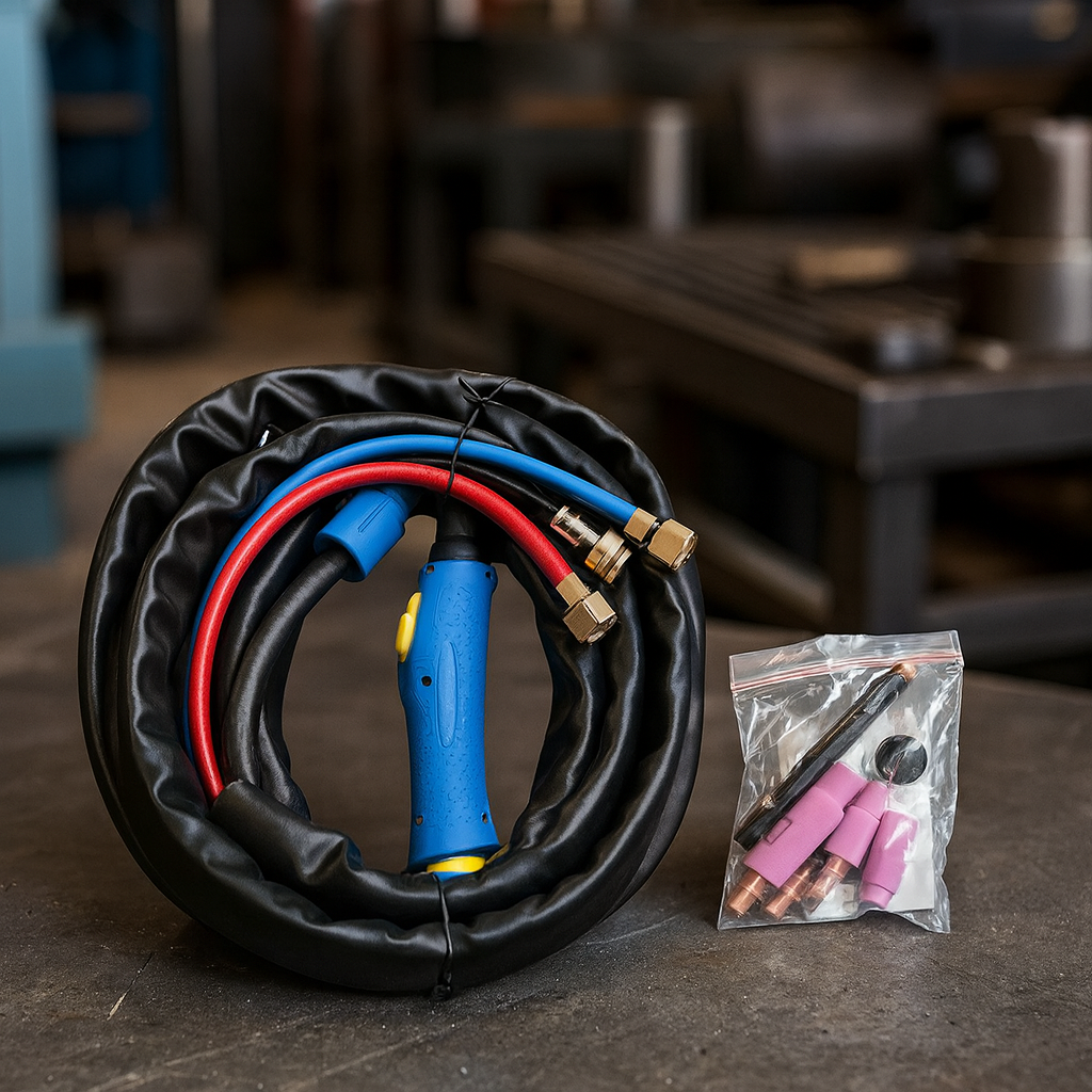 Аргоновий пальник TIG WP-18 з водяним охолодженням, 3 м, 315А, для зварювання сталі та алюмінію
