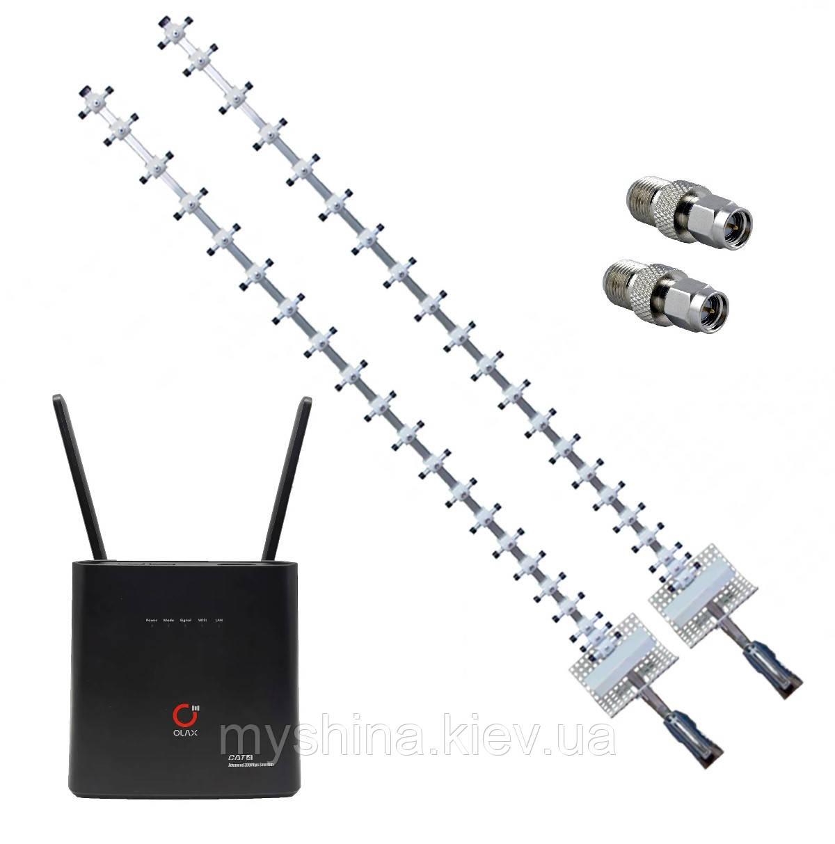 Комплект "4G LTE Wi-Fi роутер Olax AX9 Pro + Антена Стріла Marketnet T1727 МГц 21дБ", фото 1