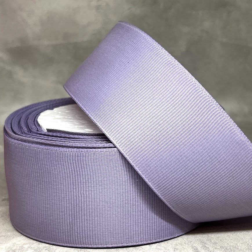 Репсова стрічка 4 см, колір бузок, арт 05318, 1 метр, Бузковий, фото 1