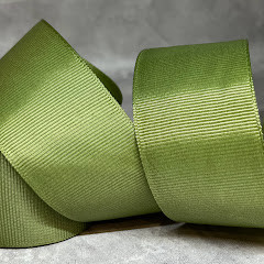 Репсова стрічка 4 см, колір оливковий, арт 02456, 1 метр, оливковий, фото 1