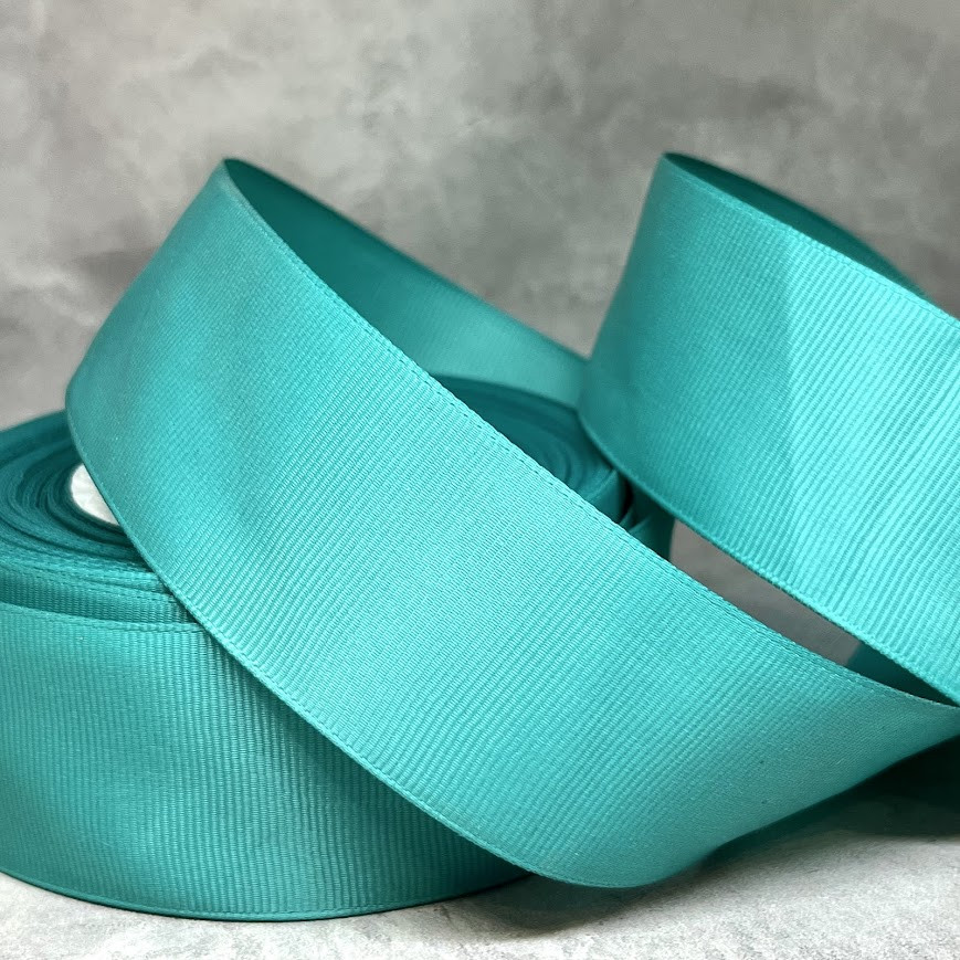 Репсова стрічка 4 см, колір-бірюза, арт 05170, 1 метр, Бірюзовий, фото 1