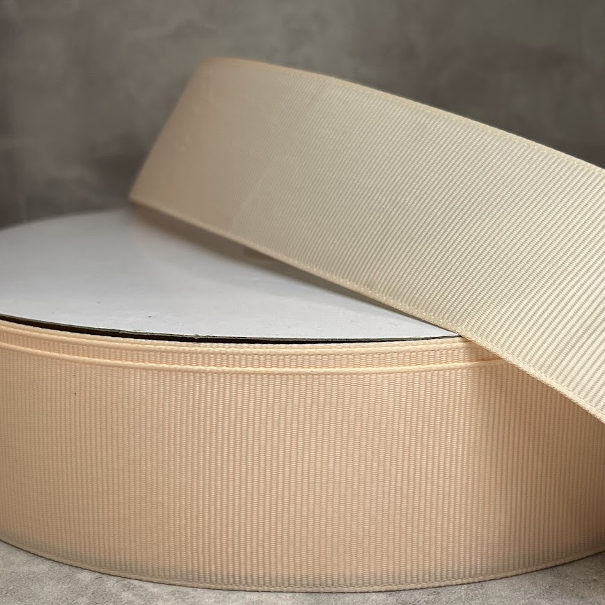 Репсова стрічка 4 см, колір- персиковий, арт 013613, 1 метр, Персиковий, фото 1