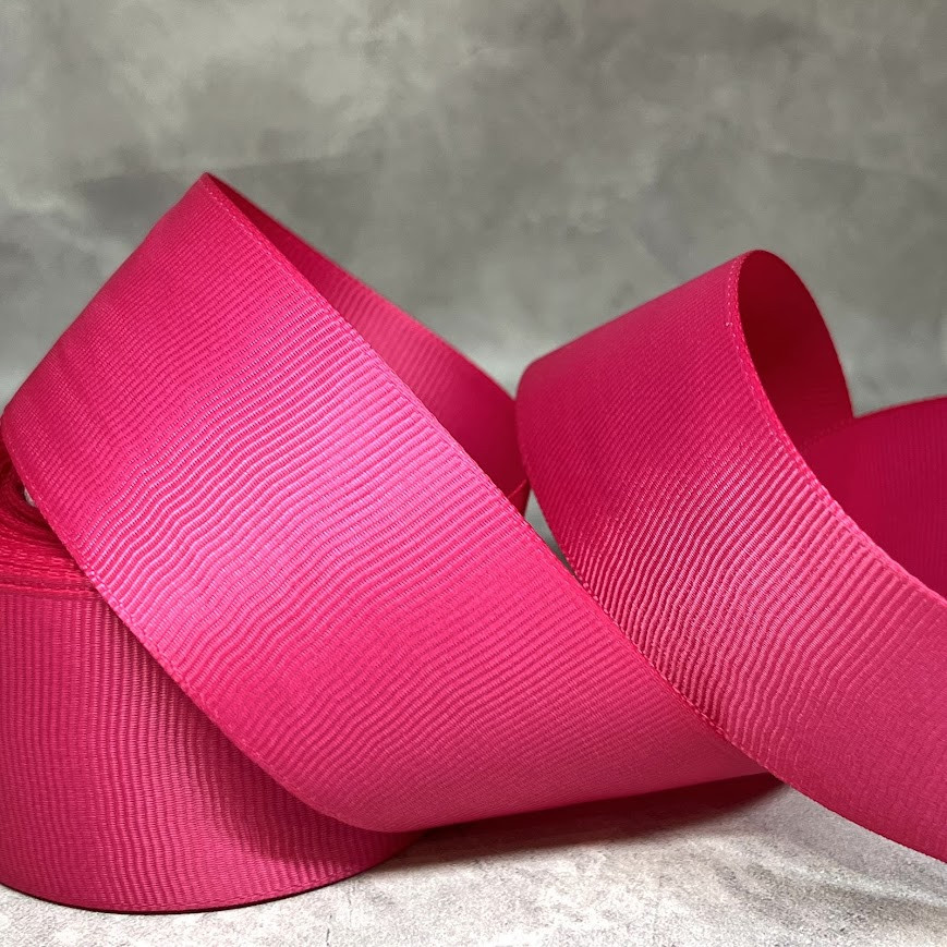 Репсова стрічка 4 см, колір-малиновий, арт 014685, 1 метр, Малиновий, фото 1