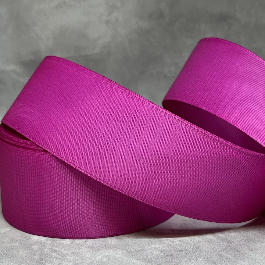 Репсова стрічка 4 см, колір- фуксія, арт 012816, 1 метр, Фуксія, фото 1