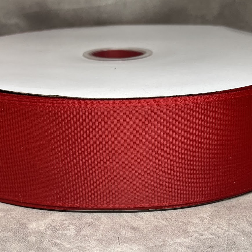 Репсова стрічка 4 см, колір-червоний, арт 07607, 1 метр , Червоний, фото 1