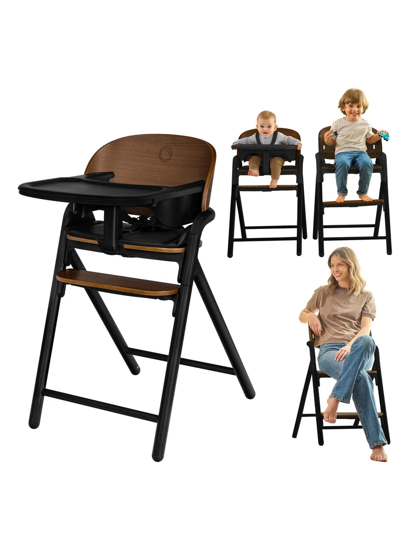 Стілець для годування Lionelo CELIA BLACK WOOD, фото 1