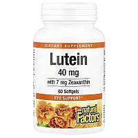 Лютеїн 40 мг, Lutein, Natural Factors, 60 гельових капсул