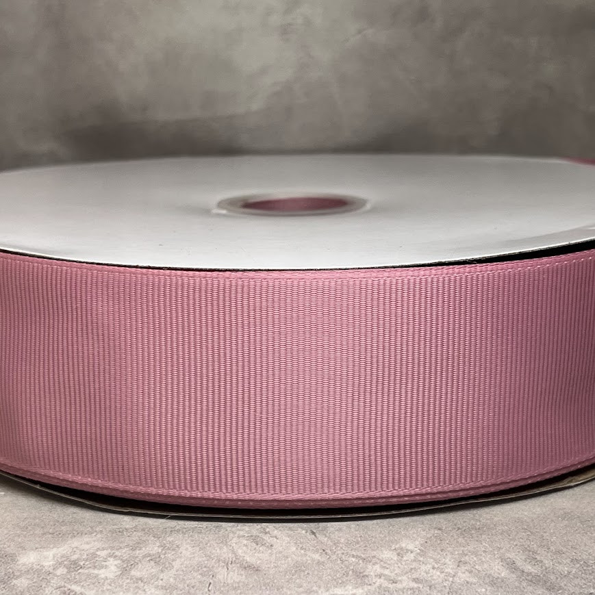 Репсова стрічка 4 см, колір рожевий (пильна троянда), арт 018894, 1 метр, Рожевий, фото 1