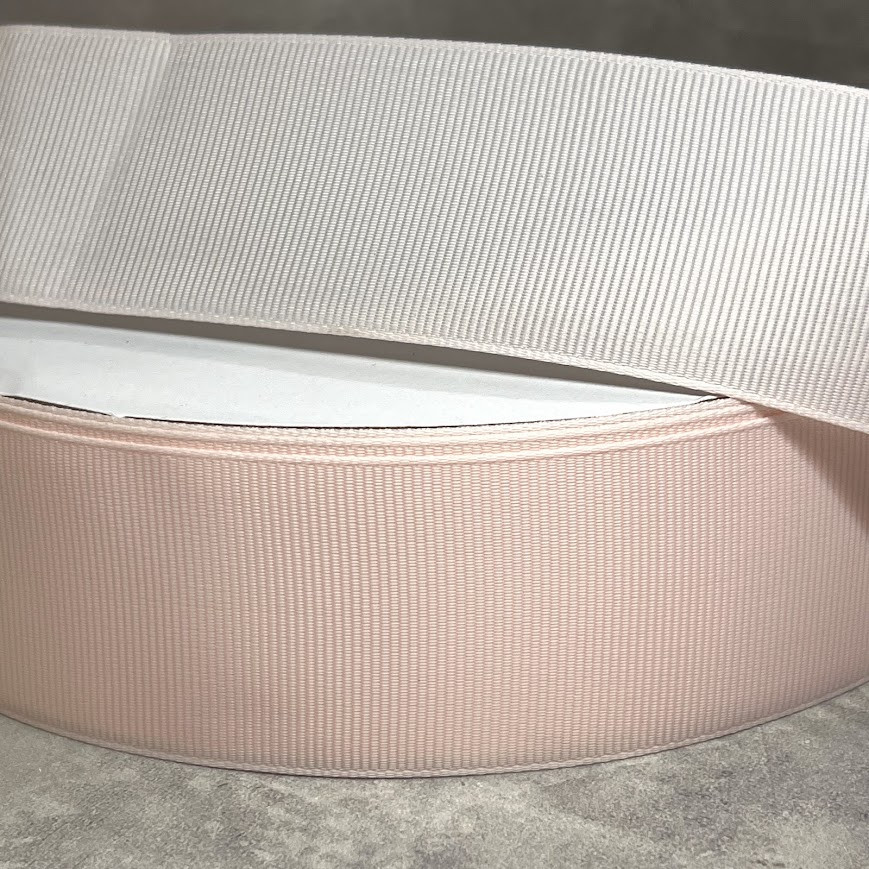 Репсова стрічка 4 см, колір рожевий (пастель), арт 018900, 1 метр, Рожевий, фото 1